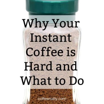 instant coffee in jar with green lid