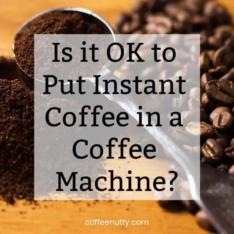 Instant Coffee in coffee machine