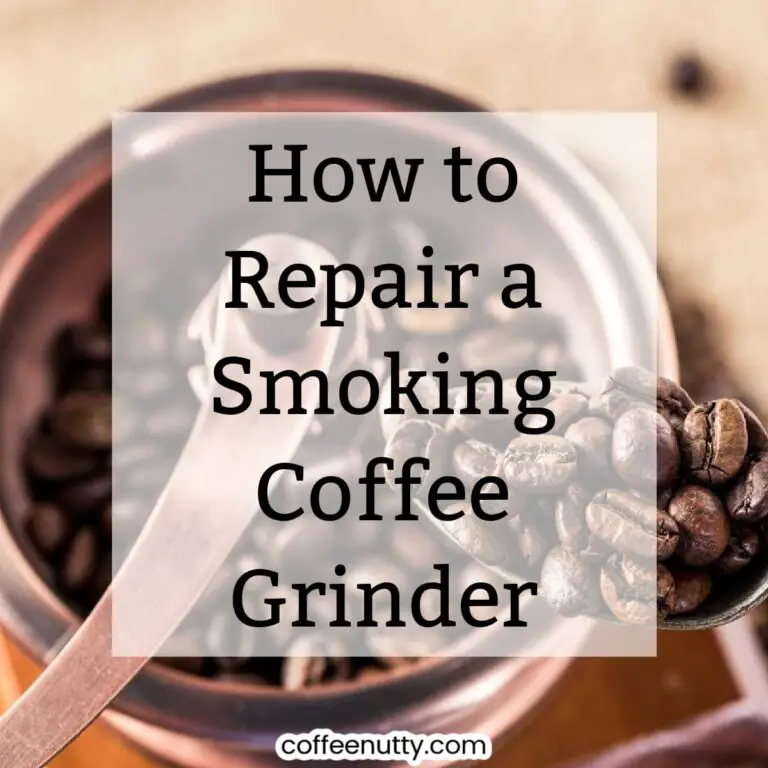 coffee being ground with spoonful of coffee over the top