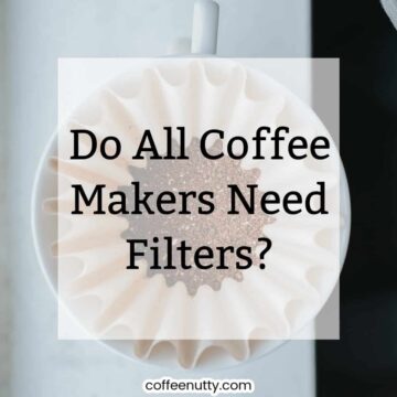 paper coffee filter in a coffee mug