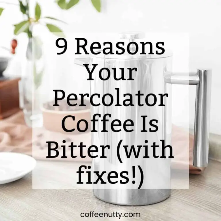 Silver percolator on countertop