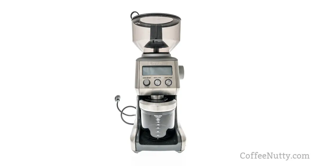 Breville coffee maker white background.